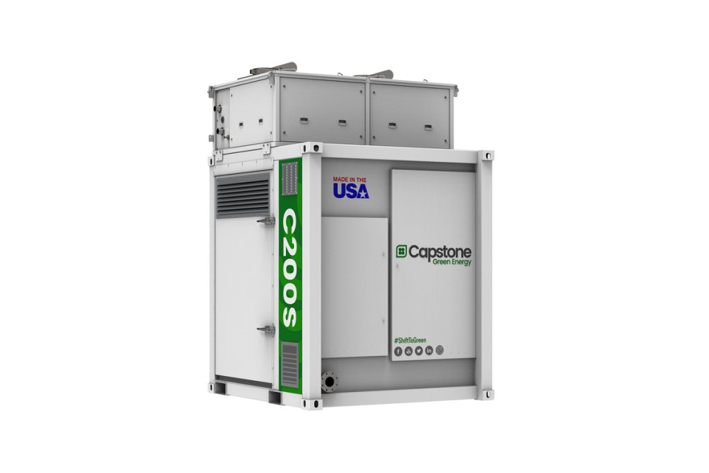 The C200S provides up to 200kw of electric power and contains the world’s largest air-bearing microturbine produces 200 kW. of clean, green, and reliable power. The Signature Series Microturbine provides reliable electrical/thermal generation from natural gas with ultra-low emissions.